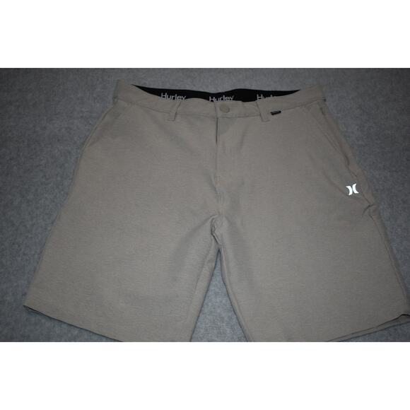 Hurley Shorts Golf Men Size 34 Hybrid SpaceDye Tan Performance Swimming - Picture 1 of 6